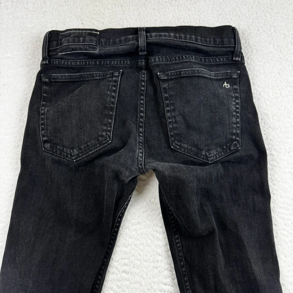 Rag & Bone Jean Men 30 Black Denim Authentic Stretch Extra Slim Fit 1 Skinny Leg